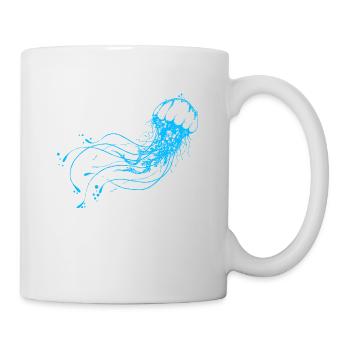 SB001 Medusa Wandaufkleber - Tasse - Weiß - Rechts