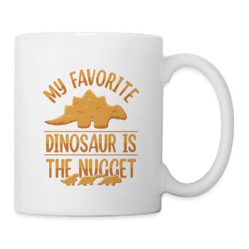 Mein Lieblingsdinosaurier ist der Nugget - Tasse - Weiß - Rechts