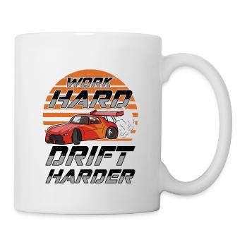 Work Hard Drift Harder JDM Car - Tasse - Weiß - Rechts