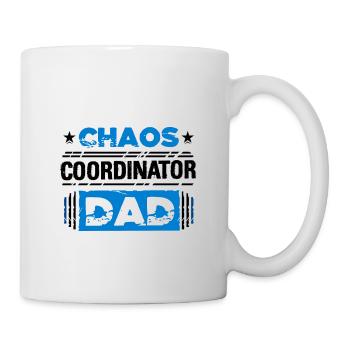 Chaos-Koordinator Papa Vatertag - Tasse - Weiß - Rechts