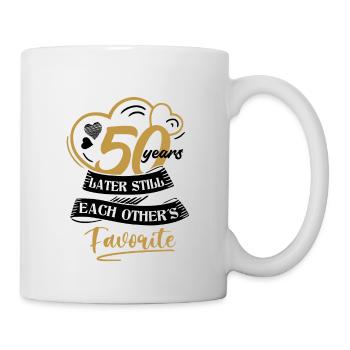 50. Anniversaire de mariage Mari Femme Relation de mariage - Mug blanc - blanc - Droite