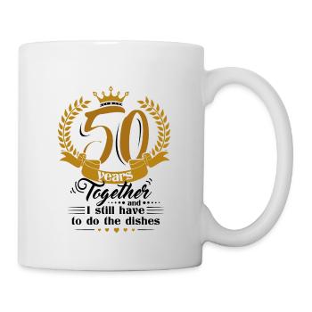 50. Anniversaire de mariage Mari Femme Relation de mariage - Mug blanc - blanc - Droite