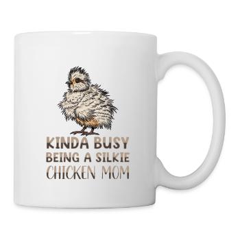 Silkie Chicken Mom Poulet chinois en soie - Mug blanc - blanc - Droite