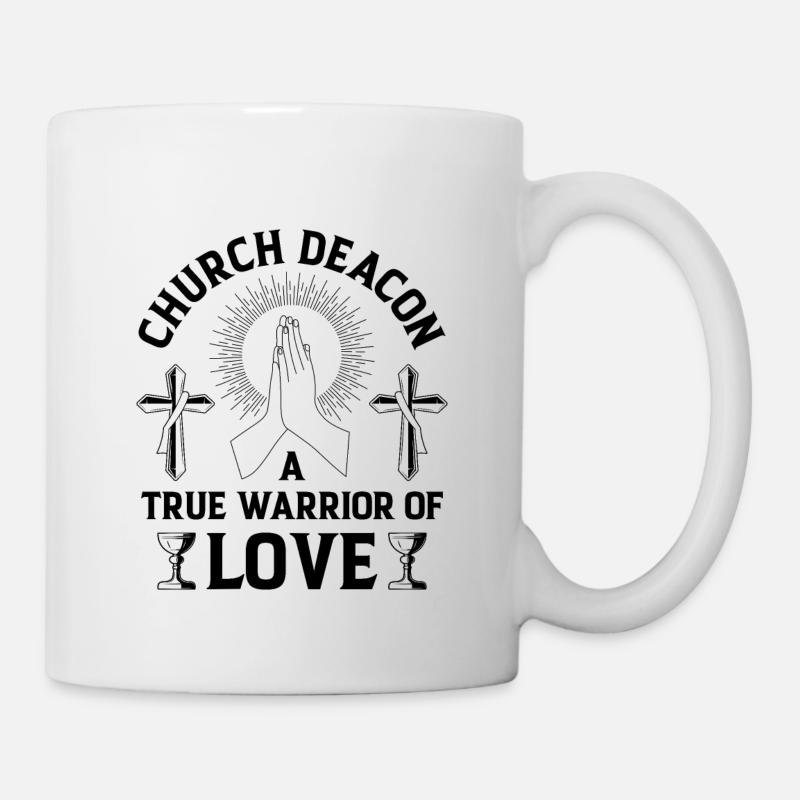 Kirche Diakon Religion Christlicher Glaube Kirche - Tasse - Weiß