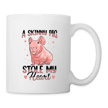 Cochon d’Inde sans poils Cochon maigre - Mug blanc - blanc - Droite