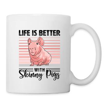 Hairless guinea pig Skinny piggy - Mug - white - Right