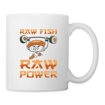 Japanisches Essen Sushi Liebhaber Bodybuilder - Tasse - Weiß - Rechts