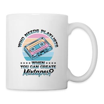 Vintage Musikliebhaber Retro Kassettenband 80er - Tasse - Weiß - Rechts