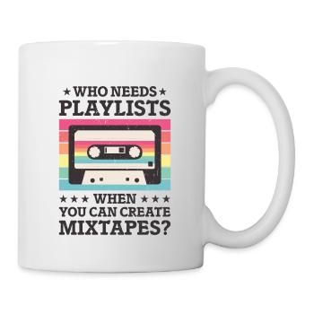 Vintage Music Lover Retro Cassette 80s 90s - Mug blanc - blanc - Droite