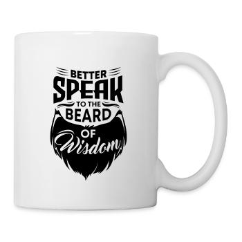 Barbu Visage poils moustache barbe - Mug blanc - blanc - Droite