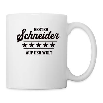 Bester Schneider Schneiderei Handwerk Meister - Tasse - Weiß - Rechts