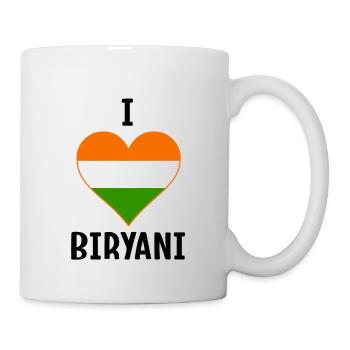 Indisches Essen, Feinschmecker, Biryani-liebhaber, - Tasse - Weiß - Rechts