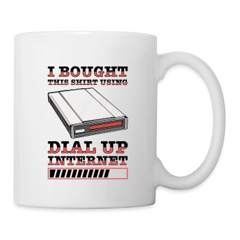 90er Nostalgie Retro 90er Einwahl Internet Vintage - Tasse - Weiß - Rechts