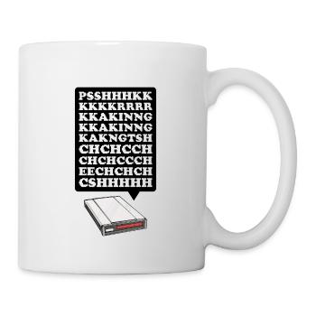 90er Nostalgie Retro 90er Einwahl Internet Vintage - Tasse - Weiß - Rechts