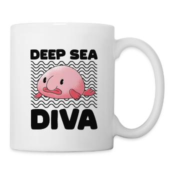 Meeresbiologe Tiefseefisch Blobfisch Ozean - Tasse - Weiß - Rechts