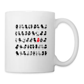 Oiseaux Corbeaux - Mug blanc - blanc - Droite