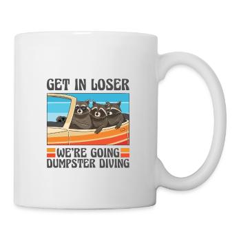 Raccoon Lover Trash Picking Dumpster Diving Trash - Mug - white - Right