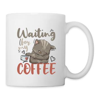 Buveur de caféine amateur de café petit déjeuner kitty - Mug blanc - blanc - Droite