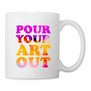 Peintre Toile Liquide Peinture Art Peinture - Mug blanc - blanc - Droite