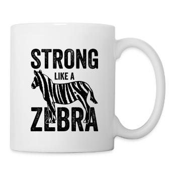 Zebrastreifen EDS-Bewusstseinsband - Tasse - Weiß - Rechts