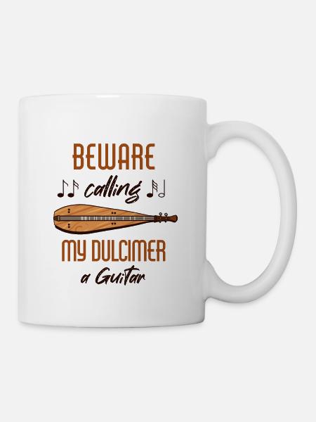 Musikinstrument, Musiker, Hackbrettspieler, - Tasse - Weiß