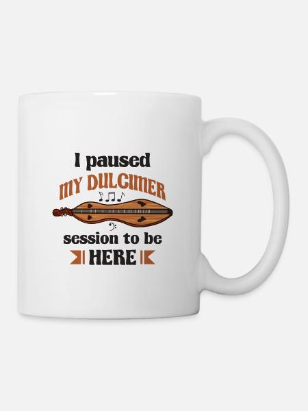 Musikinstrumenten-Musiker, Berg-Dulcimer-Spieler - Tasse - Weiß