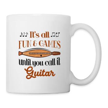 Musikinstrument, Musiker, Hackbrettspieler, - Tasse - Weiß - Rechts