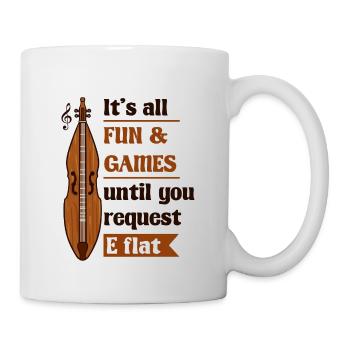 Musikinstrument, Musiker, Hackbrettspieler, - Tasse - Weiß - Rechts