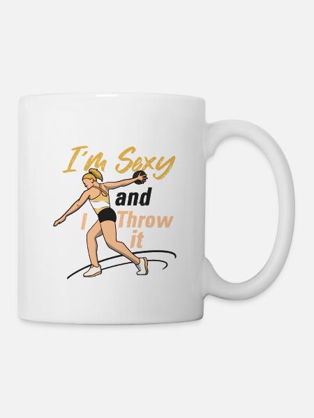Leichtathletik Leichtathletik Wurf Athlet - Tasse - Weiß