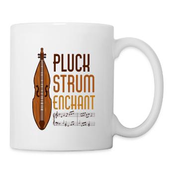 Musikinstrument, Musiker, Hackbrettspieler, - Tasse - Weiß - Rechts