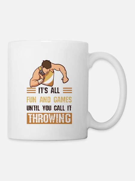 Leichtathletik Leichtathletik Wurf Athlet - Tasse - Weiß