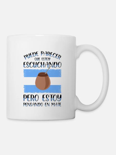 Drapeau de l’Argentine Thé yerba maté argentin - Mug blanc - blanc