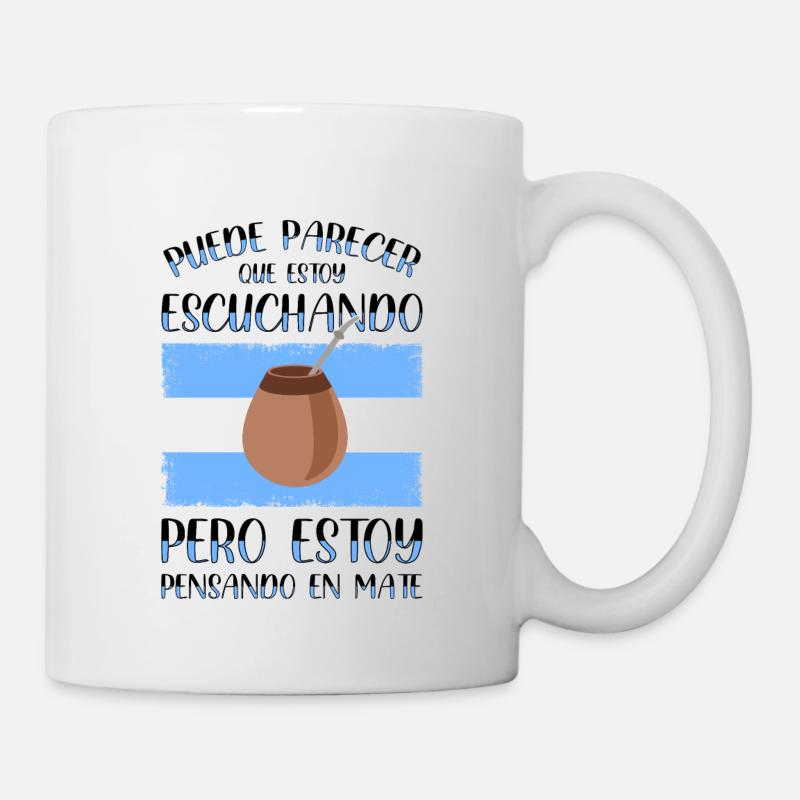 Drapeau de l’Argentine Thé yerba maté argentin - Mug blanc - blanc