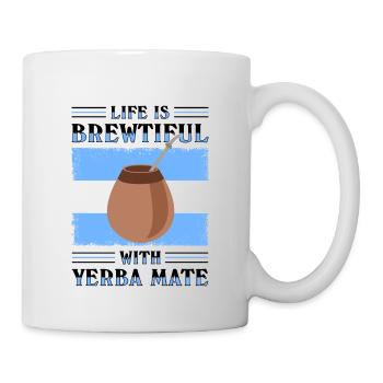 Drapeau de l’Argentine Thé yerba maté argentin - Mug blanc - blanc - Droite
