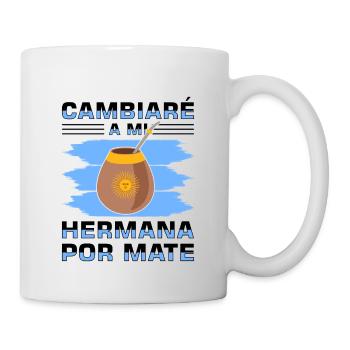 Argentinien-Flagge Argentinischer Yerba Mate Tee - Tasse - Weiß - Rechts