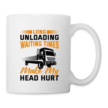 Camion à plateau Machine Cargo Vehicle - Mug blanc - blanc - Droite