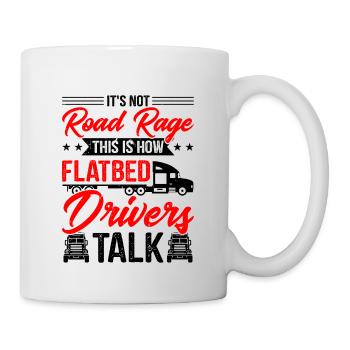 Camion Machine à plateau Véhicule cargo - Mug blanc - blanc - Droite