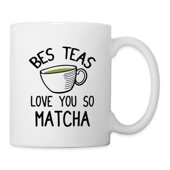 Grüntee-Liebhaber Japanischer Matcha-Latte-Drink - Tasse - Weiß - Rechts