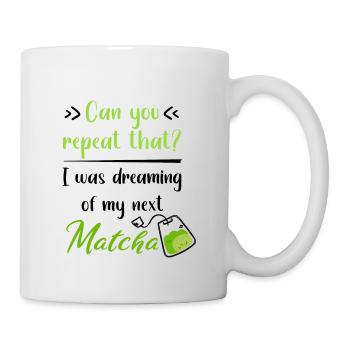 Grüntee-Liebhaber Japanischer Matcha-Latte-Drink - Tasse - Weiß - Rechts