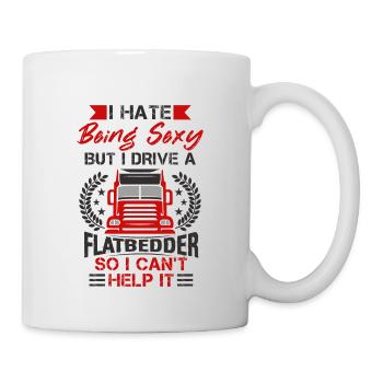 Camion Machine à plateau Véhicule cargo - Mug blanc - blanc - Droite