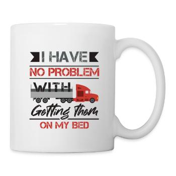 Camion Machine à plateau Véhicule cargo - Mug blanc - blanc - Droite