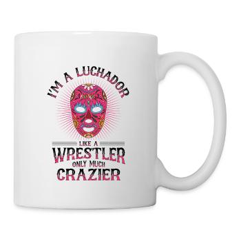 Mexican Wrestling Wrestler Lucha Libre Mask - Mug - white - Right