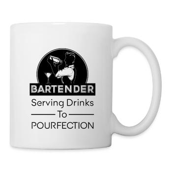 Barkeeper Mixologe Alkohol Getränke Barmann - Tasse - Weiß - Rechts