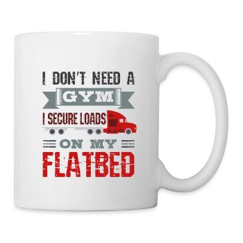 Truck driver for flatbed truck - Mug - white - Right