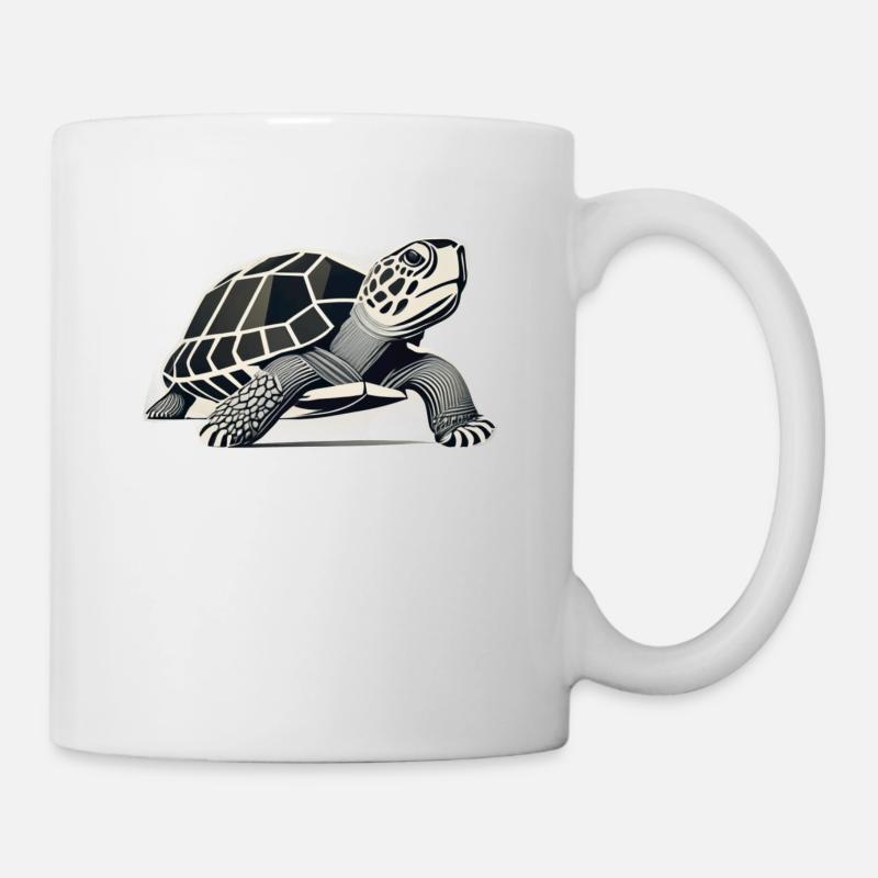 Geo_Schildkröte_2 - Tasse - Weiß