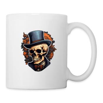Skull Gentleman Halloween - Mug - white - Right