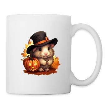 Halloween Meerschweinchen - Tasse - Weiß - Rechts