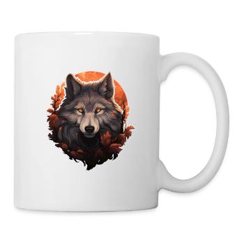 Wolf Herbst Halloween 2 - Tasse - Weiß - Rechts