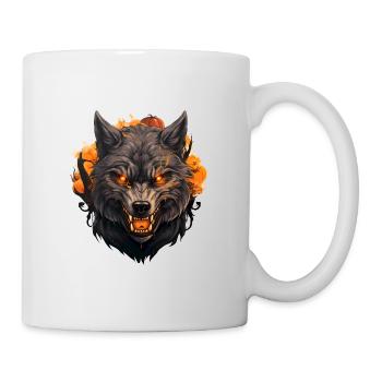 Wolf Herbst Halloween 3 - Tasse - Weiß - Rechts