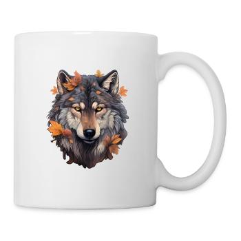 Wolf Herbst Halloween - Tasse - Weiß - Rechts
